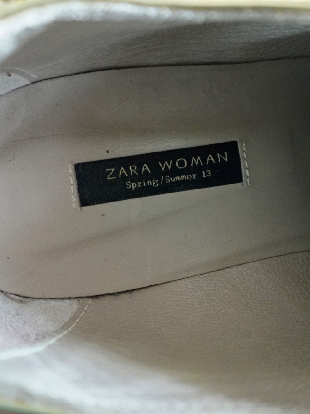 Zara Gold Platform Brogues - Picture 4 of 6